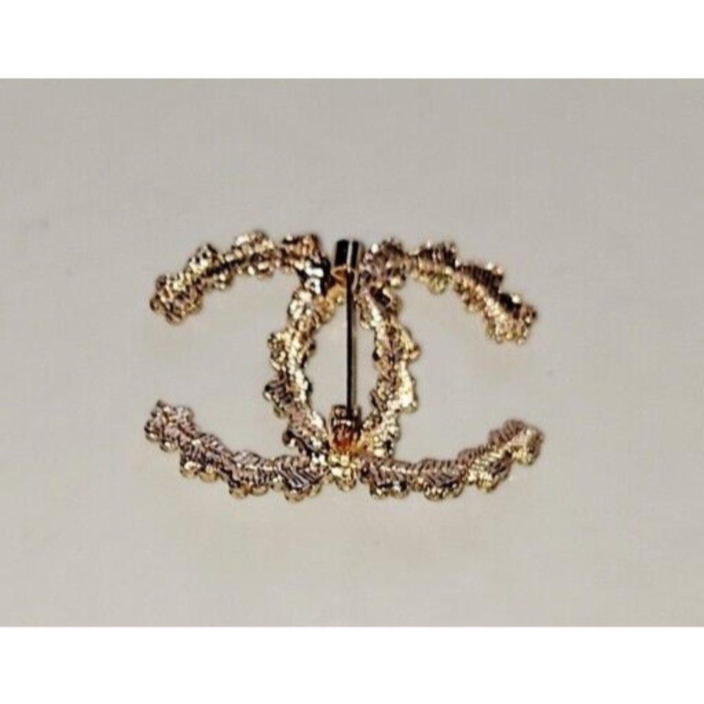 CC Brooch 1.5" AB Rhinestone Goldtoned Brooch Pin + Free Gift Bag - Picture 3 of 6
